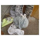 3-4 braided rope hammocks...