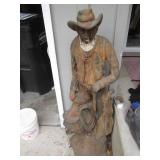 Extremely heavy Cast Iron Cowboy la...