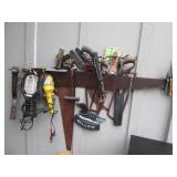 Vintage hand saws, treble lights an...