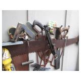 Vintage hand saws, treble lights an...