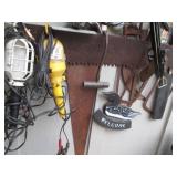 Vintage hand saws, treble lights an...