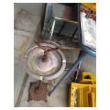 Card table, vintage metal pedestal ...