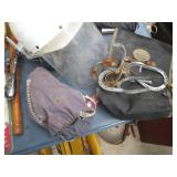 Card table, vintage metal pedestal ...
