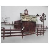 Cut metal Farm scene decor approx 4...