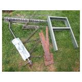 Metal weed puller, wall mount tools...