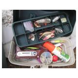 Pair of tackle boxes containing a v...