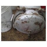 Vintage air compressor tank on whee...