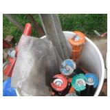 Vintage air compressor tank on whee...