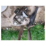 Vintage metal plant stand stool, ax...