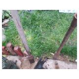 Vintage metal plant stand stool, ax...