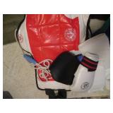 Taekwondo and boxing gear...