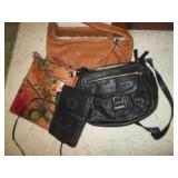 Variety of leather purses...