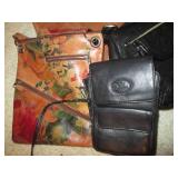 Variety of leather purses...