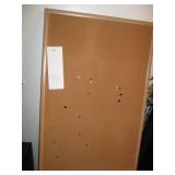 36X24in cork bulletin board...