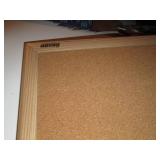 36X24in cork bulletin board...
