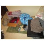 Lot of pet beds, folding dog crate,...