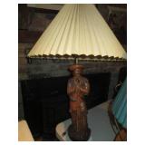 Wood Pioneer carved State style lam...