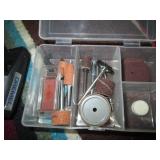 Cordless Dremel with items shown...