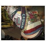 Bundle of blankets and coverings...