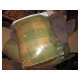 Bundle of blankets and coverings...