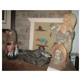 Native American themed statue figur...