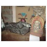 Native American themed statue figur...