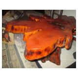 Thick cut & epoxy wood slab coffee ...