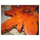 Thick cut & epoxy wood slab coffee ...