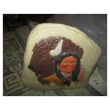 Painted and carved Ceramic Rock of ...