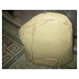Painted and carved Ceramic Rock of ...
