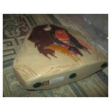 Painted and carved Ceramic Rock of ...