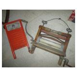 Vintage wood clothes Wringer and wa...