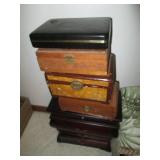 Stack of assorted style carved wood...