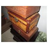 Stack of assorted style carved wood...