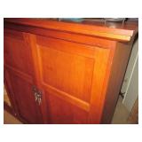 Large wood tv and multi-media stora...