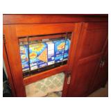 Large wood tv and multi-media stora...