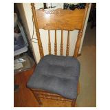 6-Amish oak style press back dining...