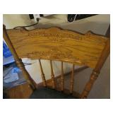 6-Amish oak style press back dining...