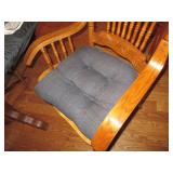 6-Amish oak style press back dining...