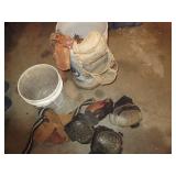 Construction tool belts, buckets an...
