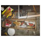 Vintage narrow footlocker trunk, as...