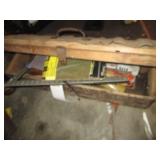 Vintage narrow footlocker trunk, as...
