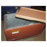 Vintage metal SportsMaster cooler, ...