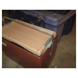 Vintage metal SportsMaster cooler, ...