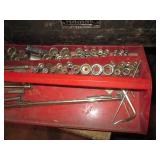 Vintage metal Homak toolbox with 1/...