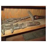 Antique Union heater, hand tools an...