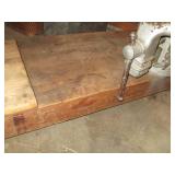 Vintage bench vise, wood black and ...