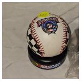 2-Nascar Collectible Baseballs and Skittles Racing Helmet