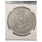 1879 US MORGAN SILVER DOLLAR SLABBED