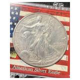 1997 AMERICAN SILVER EAGLE 1 TROY OZ .999 FINE SILVER IN CASE